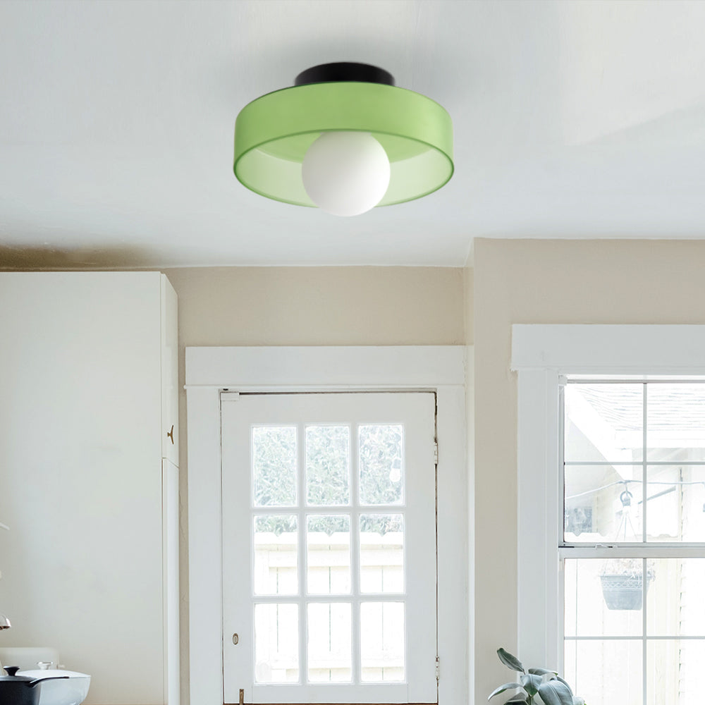 Stylish Round Glass Light Fixture