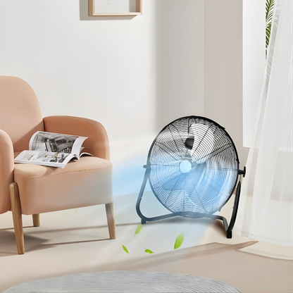 Powerful 20-Inch Metal Floor Fan with 3 Speed Settings