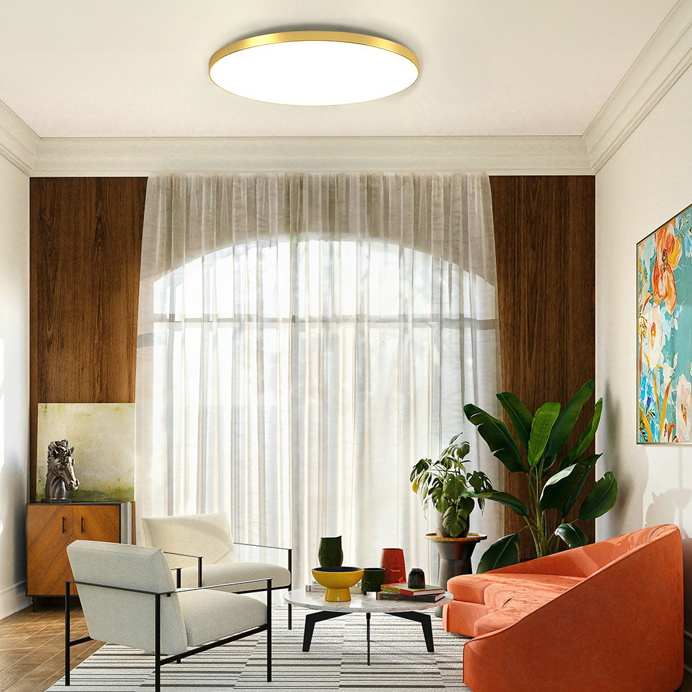 Sleek Circular LED Ceiling Fixture Indoor Home Lighting