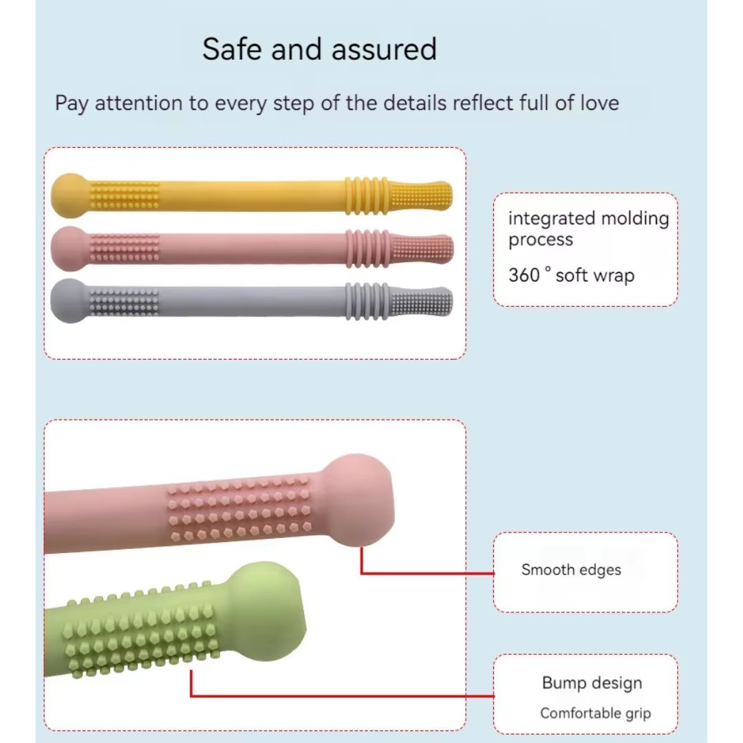 Soft Baby Teether Silicone Chew Tubes