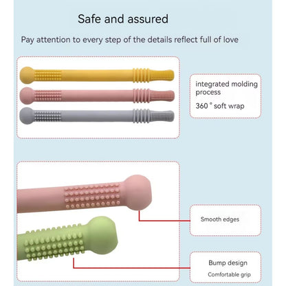 Soft Baby Teether Silicone Chew Tubes