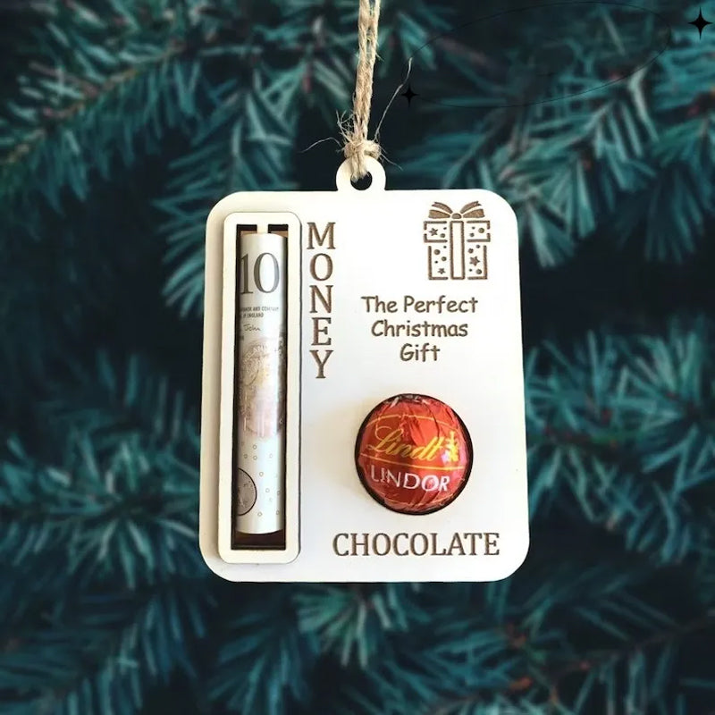 Wooden Holiday Money Clip Ornament