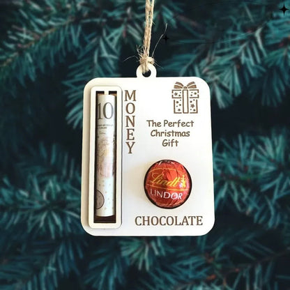 Wooden Holiday Money Clip Ornament
