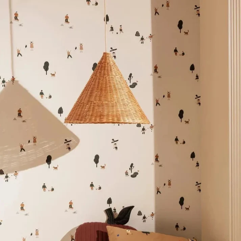 Natural Bamboo LED Hanging Light