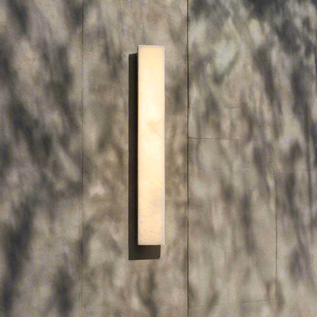 Contemporary Stone Outdoor LED Wall Lantern 1-Light