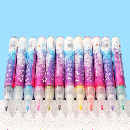 Fesara | Slim 12 Shade Curved Nail Art Pen