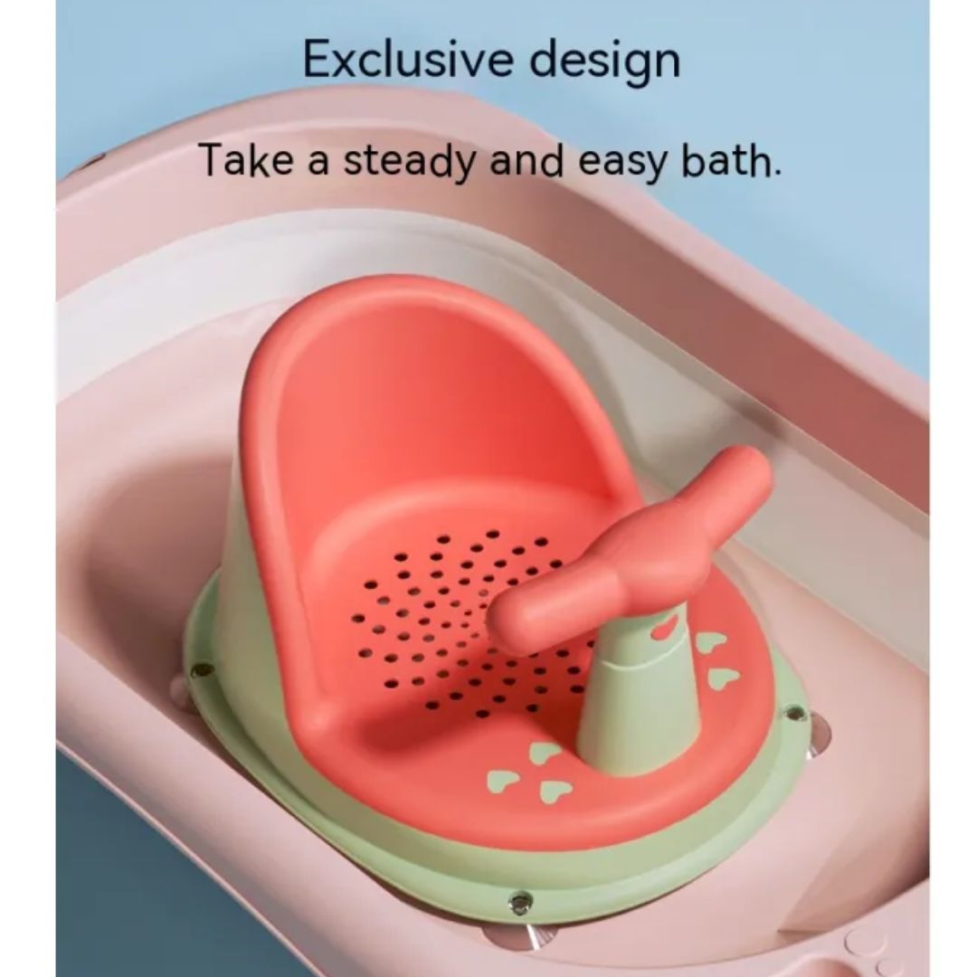 Safe Adjustable Baby Bath Chair with Grip Handle
