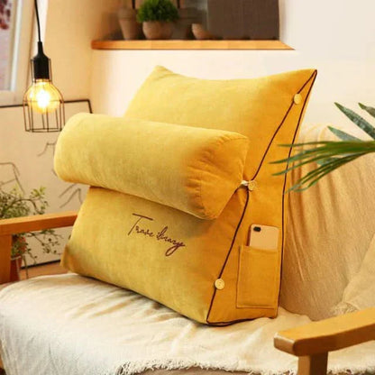 Contour Back Support Pillow with Built in Neck Rest