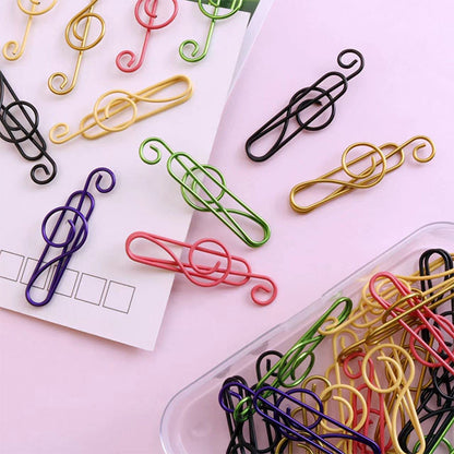Colorful Metal Music Note Paper Clips