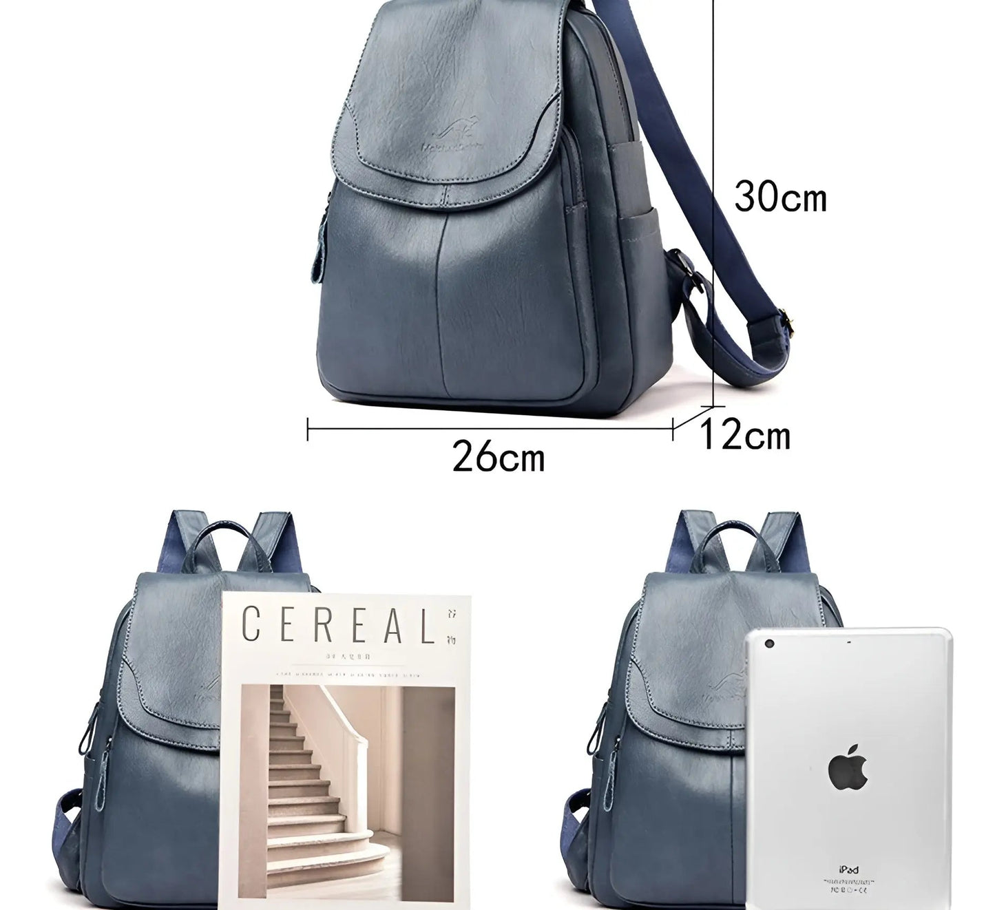 Classic Brown Leather Ladies Backpack