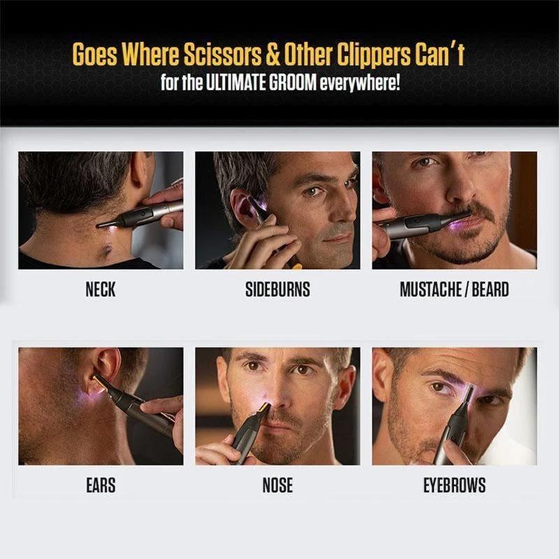 Compact Grooming Trimmer for Beard, Nose and Eyebrows
