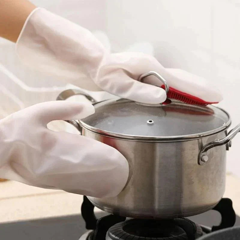 Practical Dishwashing Silicone Cleaning Gloves