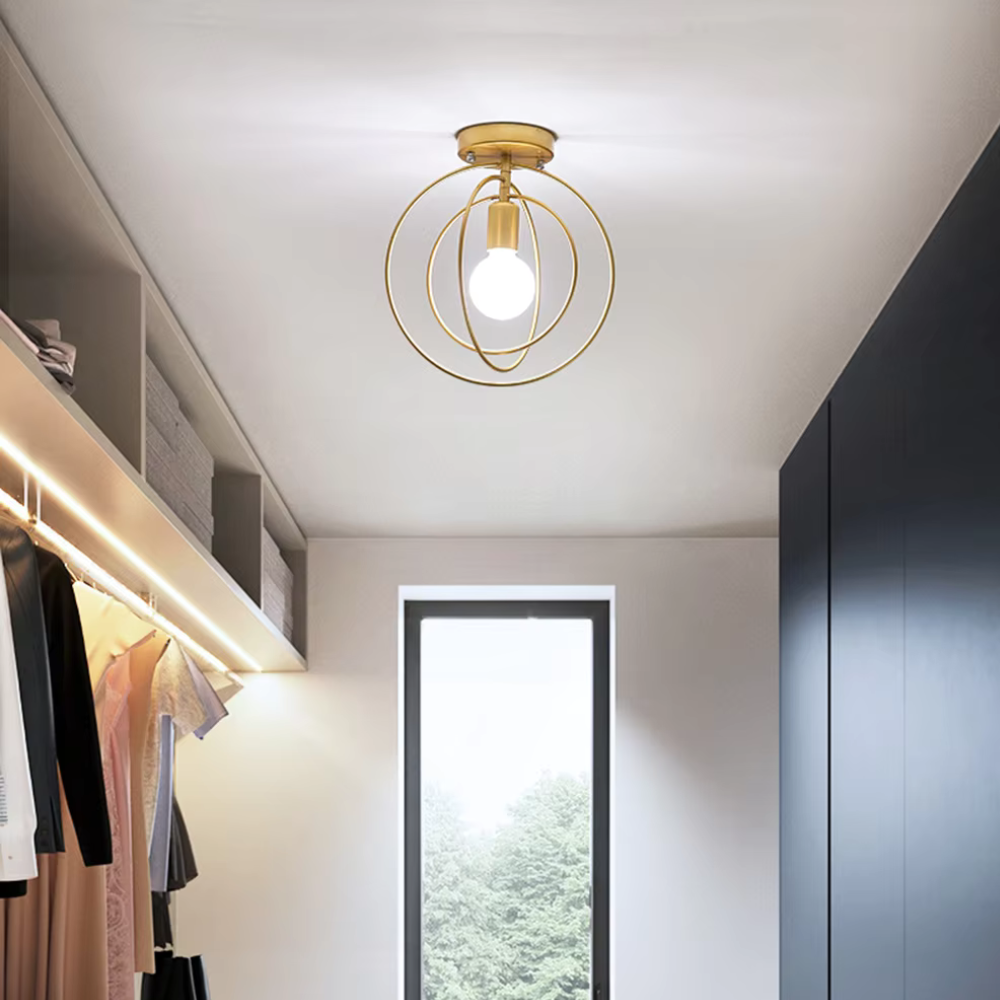 Luxury Circular Gold Ceiling Light Fixture