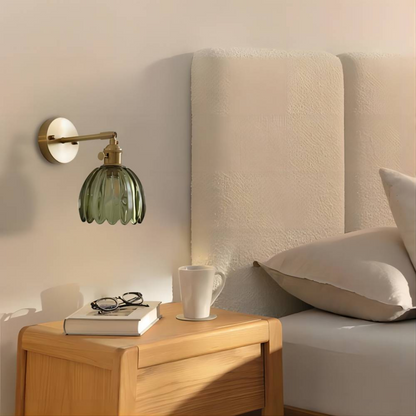 Vintage Glass Tulip Wall Light