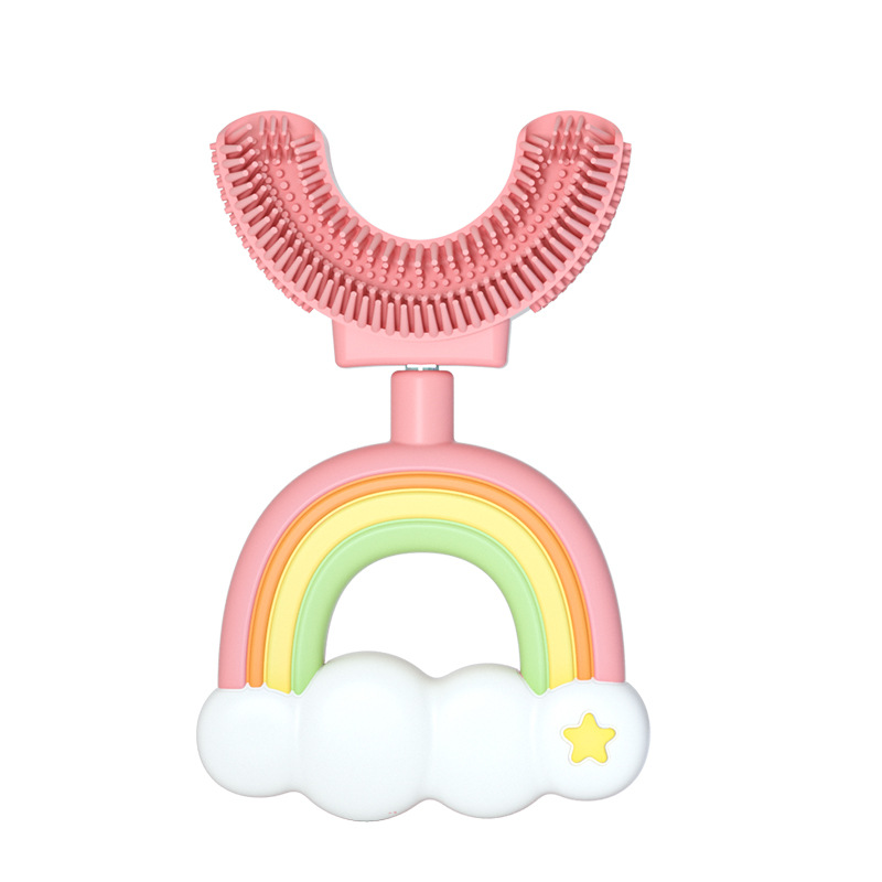 Colorful Kids Silicone Toothbrush Fun Design