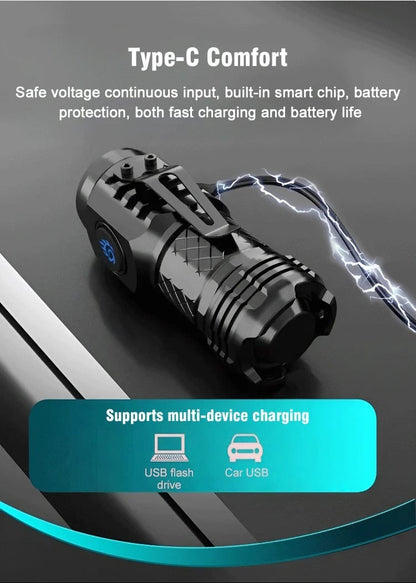 Compact Triple LED Mini Power Flashlight