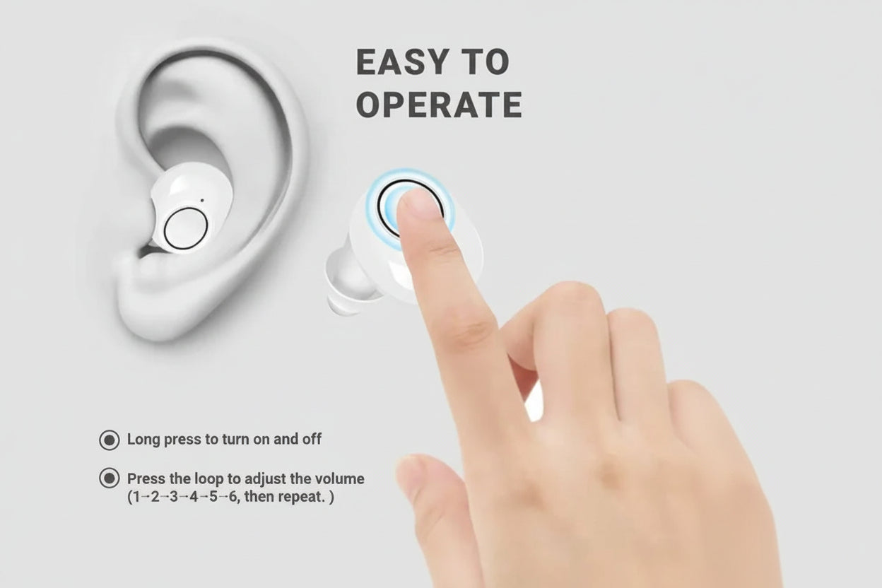 Wireless Rechargeable Hearing Aids for Adults