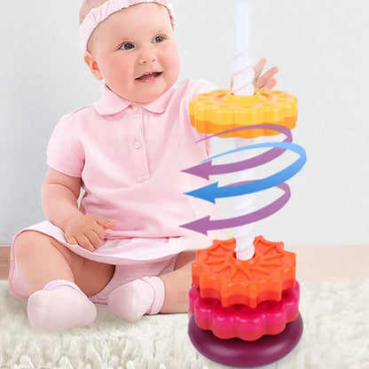 Fesara | Bright Rotating Toy Tower - Stack and Play