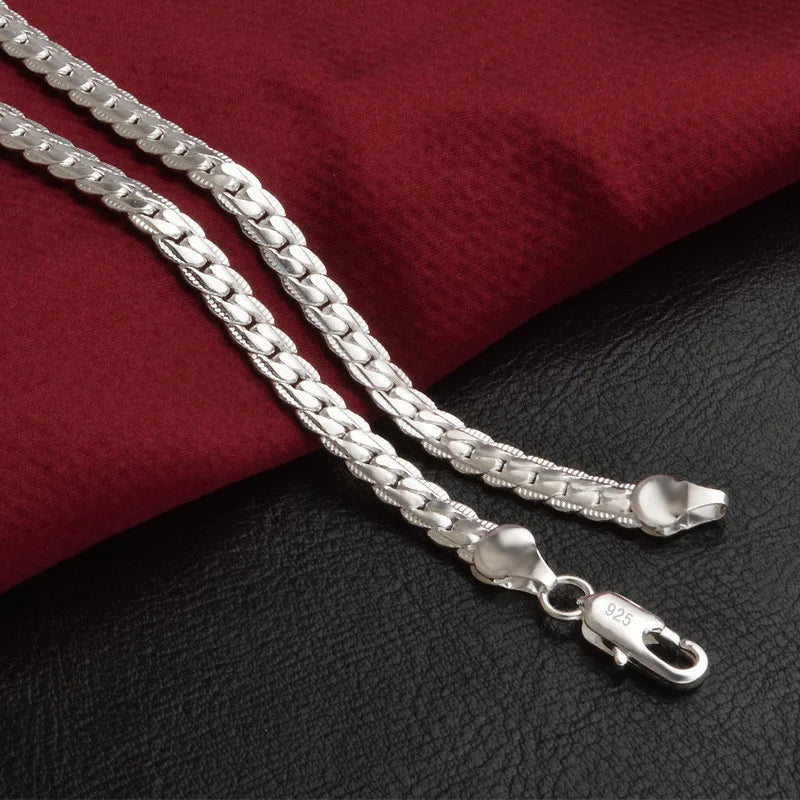 Beautiful Silver Chain Necklace for Ladies Luxury Gift
