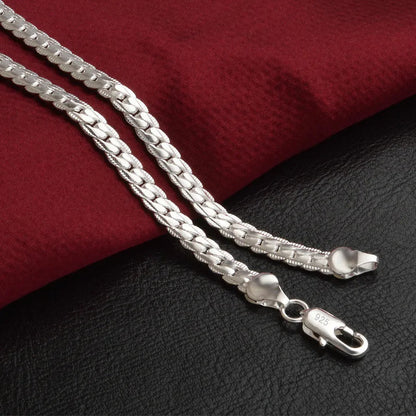 Beautiful Silver Chain Necklace for Ladies Luxury Gift