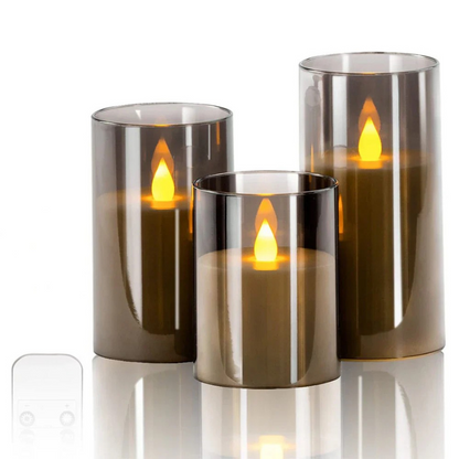 Warm Ambient LED Flicker Candle Set