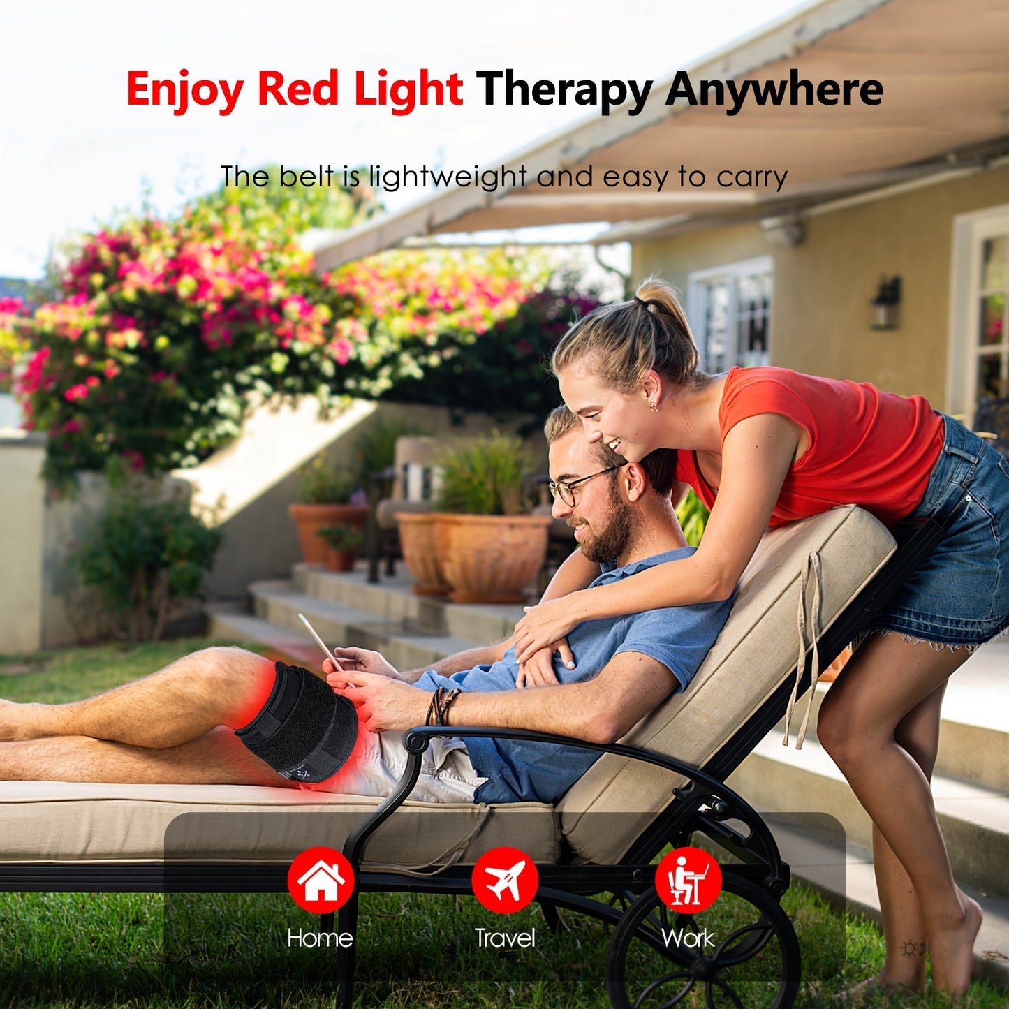 Heated Red Light Therapy Wrap for Back Pain Relief