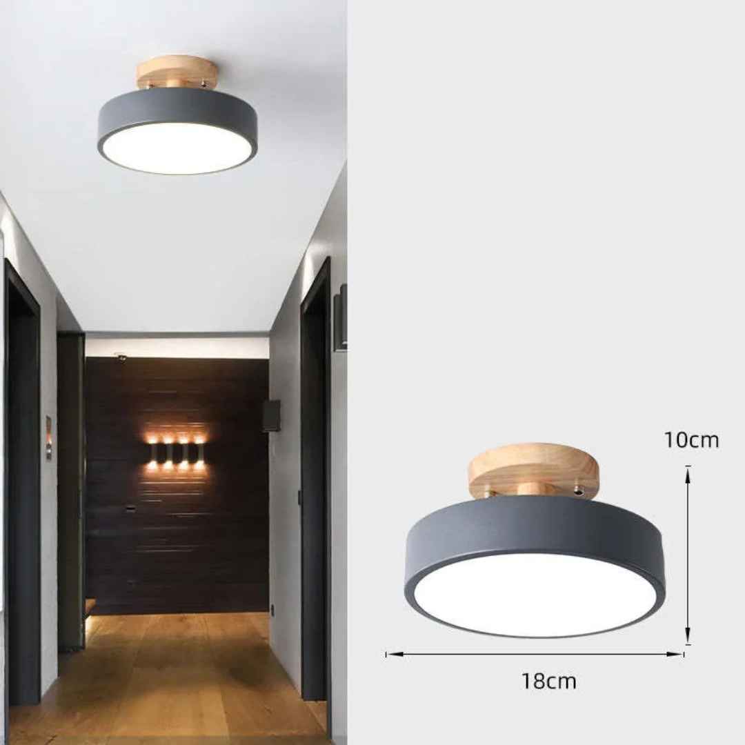 Natural Wood Modern LED Light Fixture