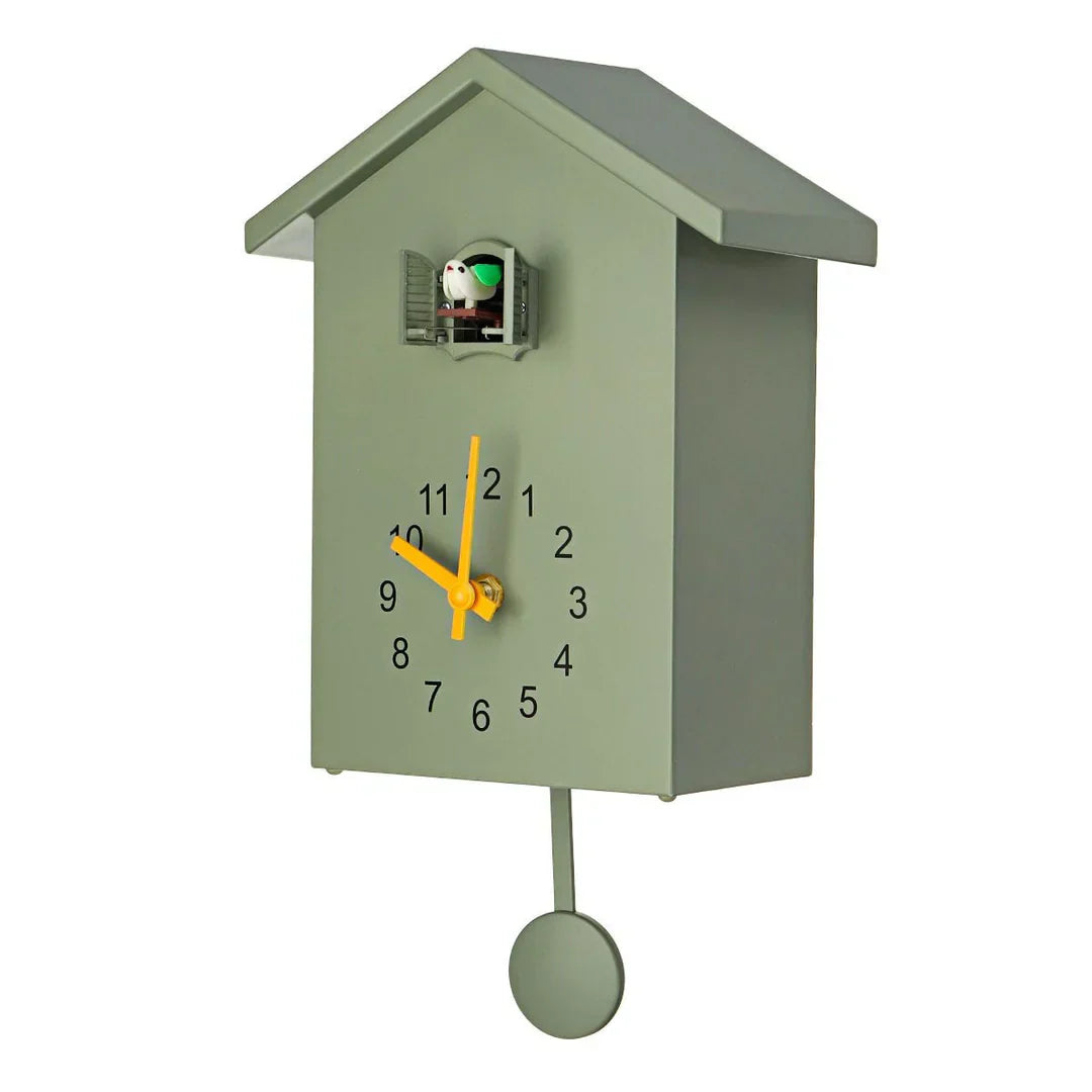 Simple Cuckoo Wall Clock - Classic Silent Hourly Chime