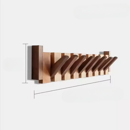 Rustic Wood Coat Rack in Musical Key Style
