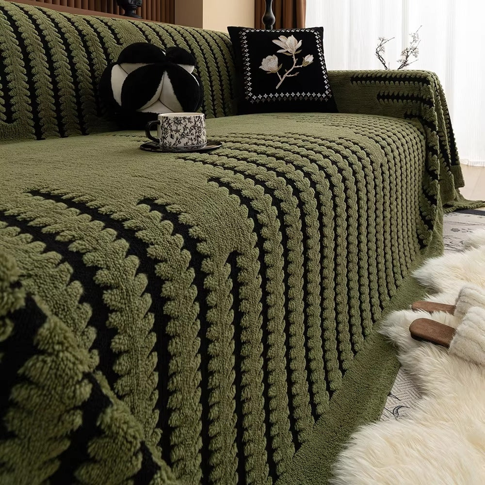 Plush Velvet Sofa Throw with Soft Texture