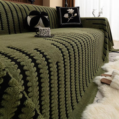 Plush Velvet Sofa Throw with Soft Texture