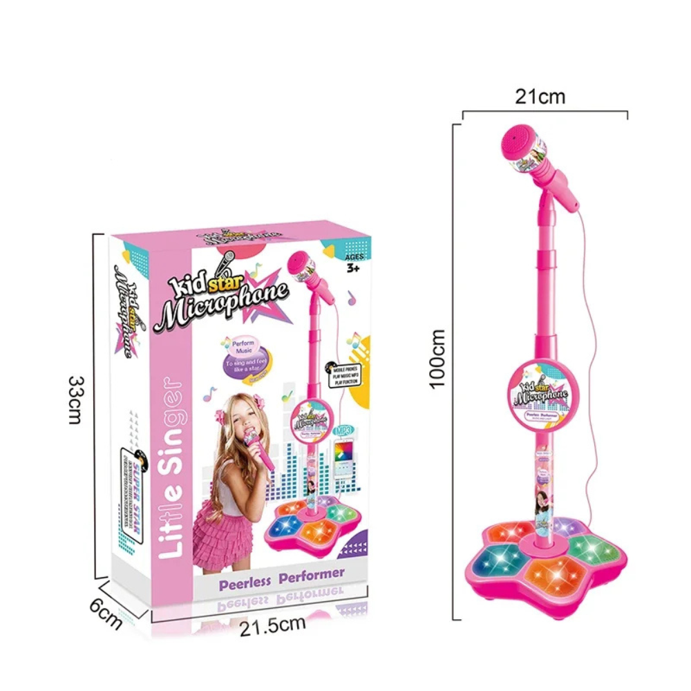 Fun Kids Microphone with Adjustable Music Stand - Fesara