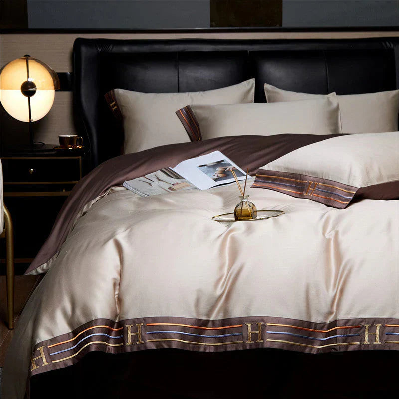 Soft Cotton Satin Duvet Cover Set for Bed - Fesara