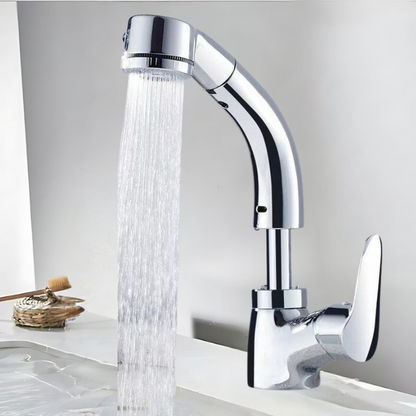 Adjustable Gold Tone Kitchen Faucet for Easy Use