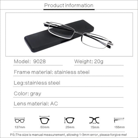 Portable Unisex Travel Folding Reading Glasses