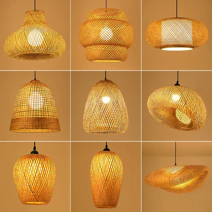 Natural Woven Rattan Pendant Lamp
