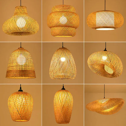 Natural Woven Rattan Pendant Lamp