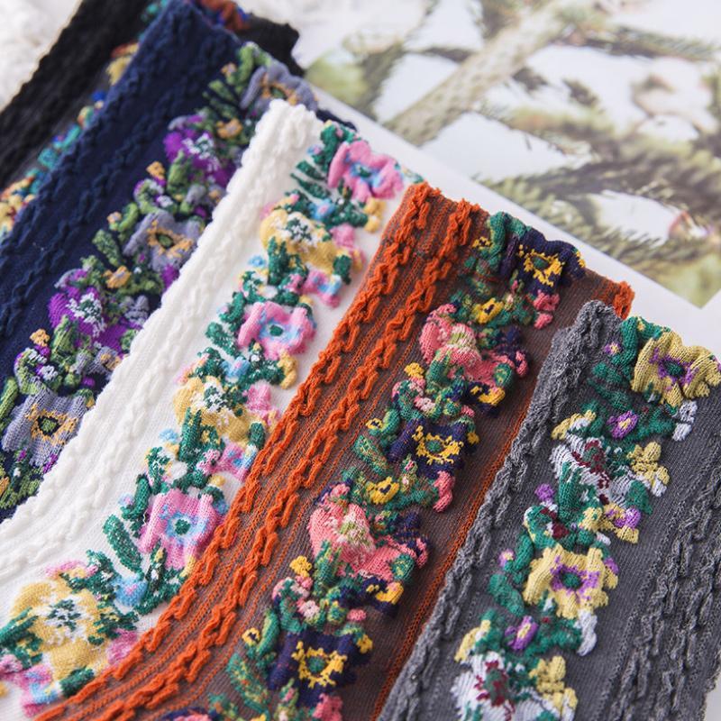 Classic Floral Patterned Ankle Socks (5 Pack)