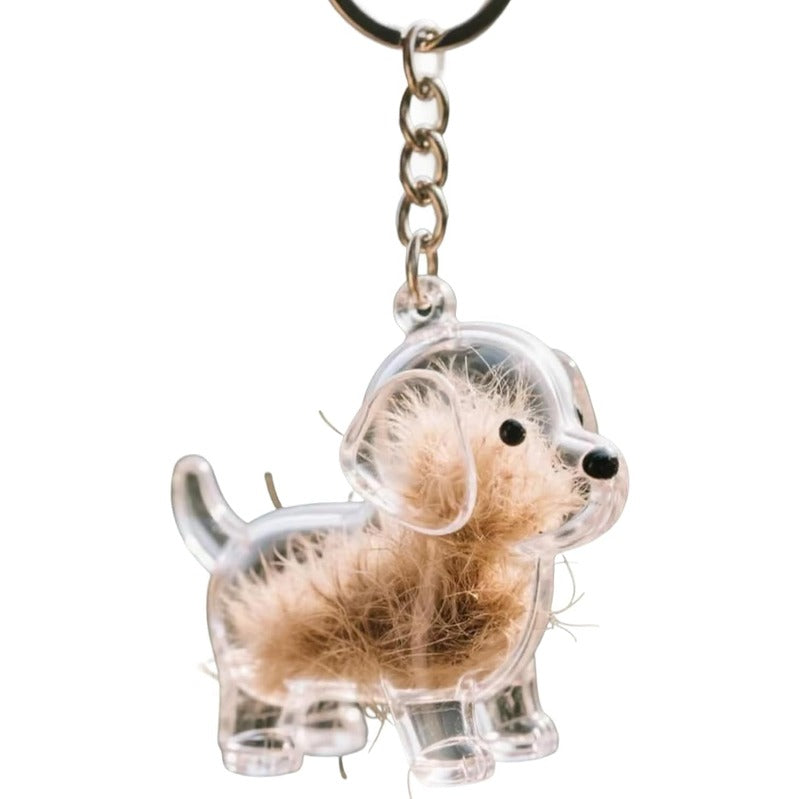 Personalized Pet Hair Memorial Keychain