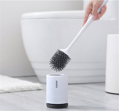 Soft Grip Toilet Brush with Storage Holder - Fesara
