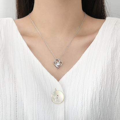 Sparkling Heart Diamond Pendant Necklace