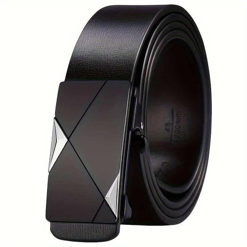 Premium Leather Belt for Men - Adjustable Brown Strap