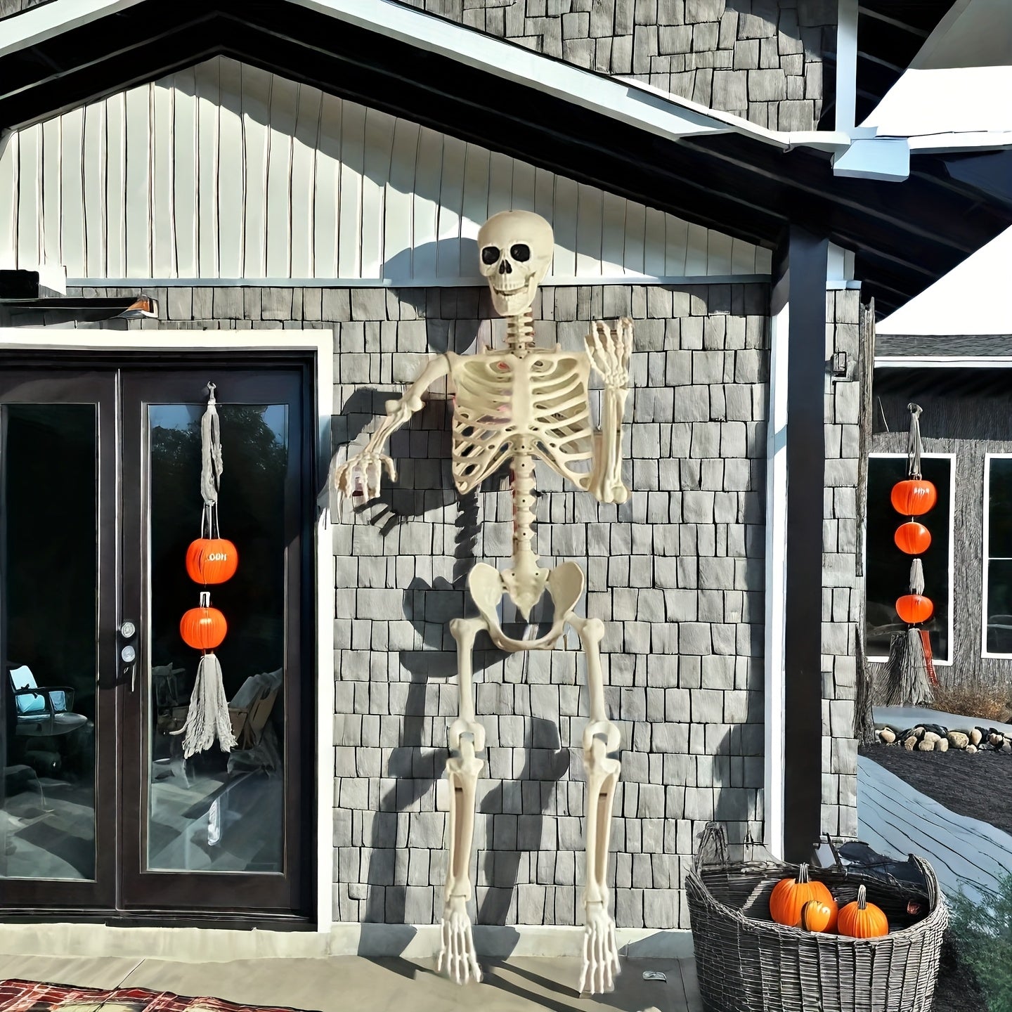 Giant 5.5ft Halloween Skeleton Yard Decor Figure