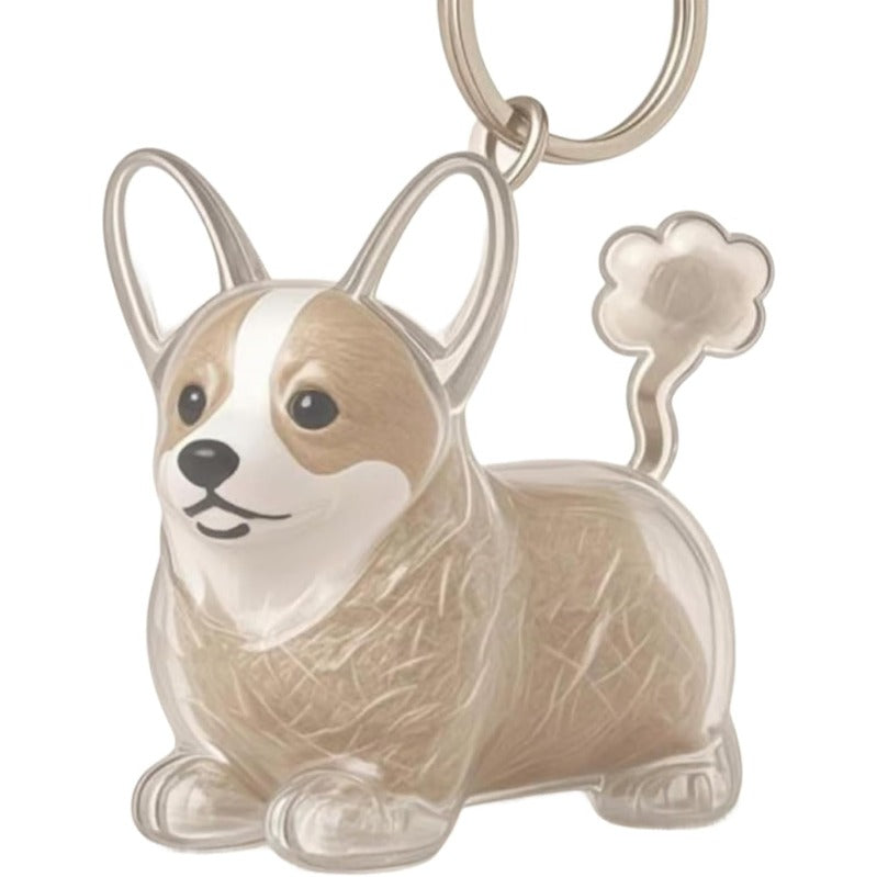 Personalized Pet Hair Memorial Keychain