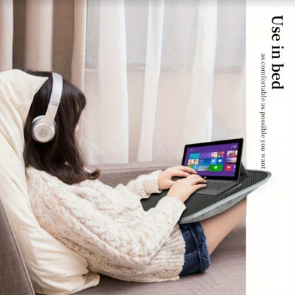 Compact Laptop Table with Cushioned Base