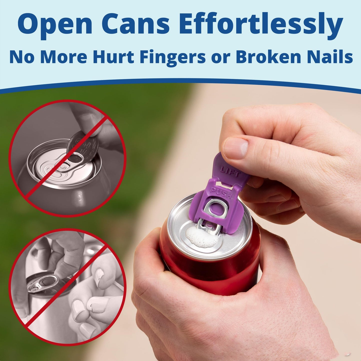 Easy Drink Can Cover with Lid Opener & Spill Stopper