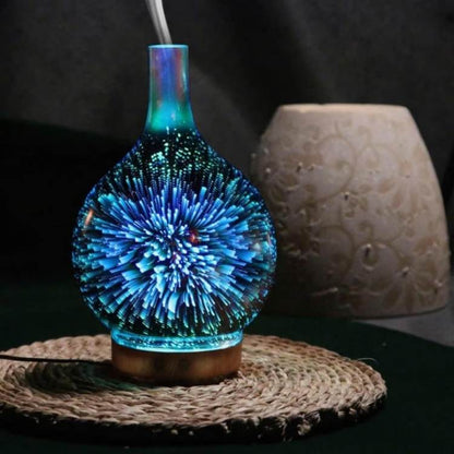 Colorful Aromatic Glass Oil Diffuser Lamp - Fesara
