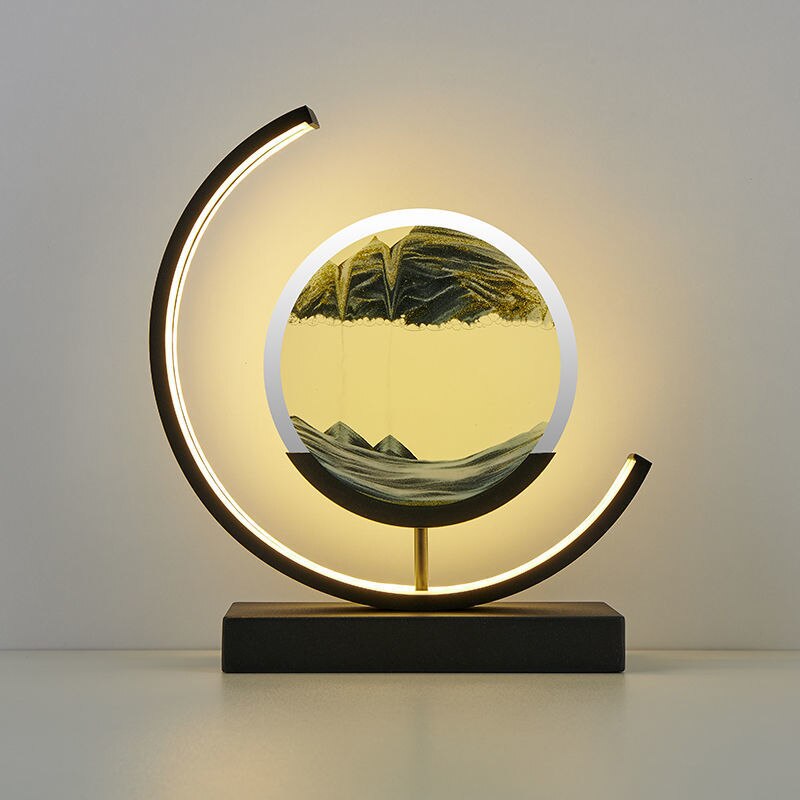 Stunning 3D Shell Glass Table Lamp - Ocean Blue