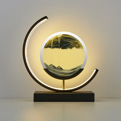 Stunning 3D Shell Glass Table Lamp - Ocean Blue
