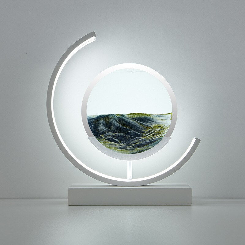 Stunning 3D Shell Glass Table Lamp - Ocean Blue